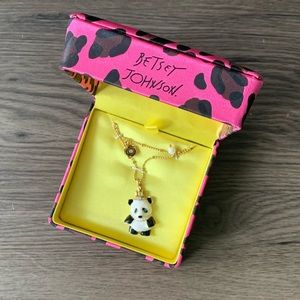 2000s Betsey Johnson panda necklace